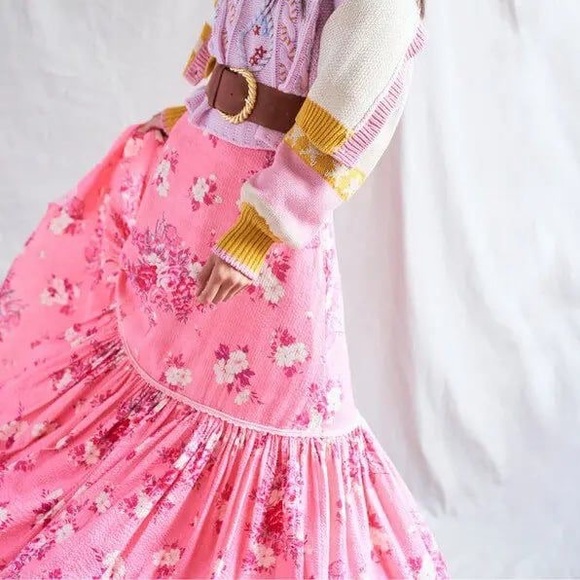 LOVESHACKFANCY  Lockwood Skirt in pink size 00 - Picture 3 of 9